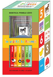 Set educativ 6 carti + 6 cuburi. In vizita la ferma